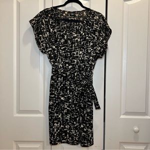 Massimo Black and Cream Pattern Dress Size M